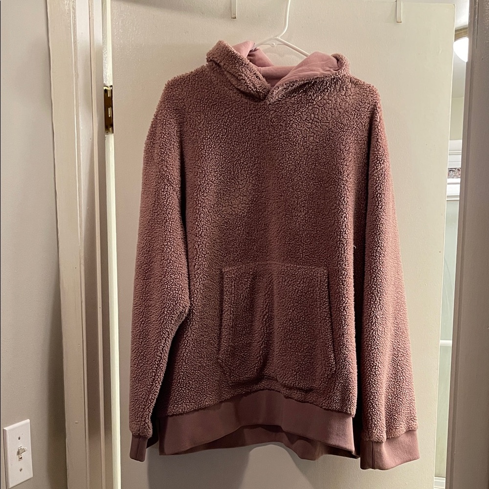 Cozy Pink Sherpa Hoodie